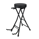 Maxbell Guitar Seat Stool Foldable Guitar Stool for Bass Players Electric Guitarists Black
