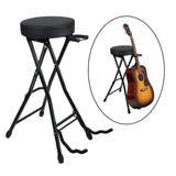Maxbell Guitar Seat Stool Foldable Guitar Stool for Bass Players Electric Guitarists Black