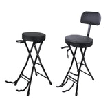 Maxbell Guitar Seat Stool Foldable Guitar Stool for Bass Players Electric Guitarists Black