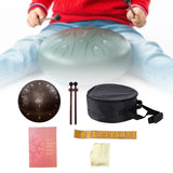 Maxbell Steel Drum Musical Instrument Hand Pan Drum for New Year's Gift Concert Yoga Bronze