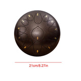 Maxbell Steel Drum Musical Instrument Hand Pan Drum for New Year's Gift Concert Yoga Bronze