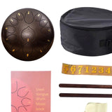 Maxbell Steel Drum Musical Instrument Hand Pan Drum for New Year's Gift Concert Yoga Bronze