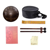 Maxbell Steel Drum Musical Instrument Hand Pan Drum for New Year's Gift Concert Yoga Bronze