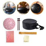 Maxbell Steel Drum Musical Instrument Hand Pan Drum for New Year's Gift Concert Yoga Pink