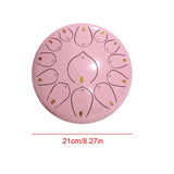 Maxbell Steel Drum Musical Instrument Hand Pan Drum for New Year's Gift Concert Yoga Pink
