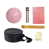 Maxbell Steel Drum Musical Instrument Hand Pan Drum for New Year's Gift Concert Yoga Pink