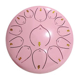 Maxbell Steel Drum Musical Instrument Hand Pan Drum for New Year's Gift Concert Yoga Pink