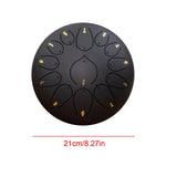 Maxbell Steel Drum Musical Instrument Hand Pan Drum for New Year's Gift Concert Yoga black