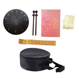 Maxbell Steel Drum Musical Instrument Hand Pan Drum for New Year's Gift Concert Yoga black
