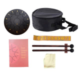 Maxbell Steel Drum Musical Instrument Hand Pan Drum for New Year's Gift Concert Yoga black