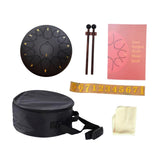 Maxbell Steel Drum Musical Instrument Hand Pan Drum for New Year's Gift Concert Yoga black