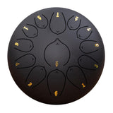 Maxbell Steel Drum Musical Instrument Hand Pan Drum for New Year's Gift Concert Yoga black