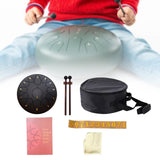 Maxbell Steel Drum Musical Instrument Hand Pan Drum for New Year's Gift Concert Yoga black