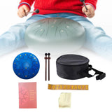 Maxbell Steel Drum Musical Instrument Hand Pan Drum for New Year's Gift Concert Yoga dark blue