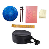 Maxbell Steel Drum Musical Instrument Hand Pan Drum for New Year's Gift Concert Yoga dark blue