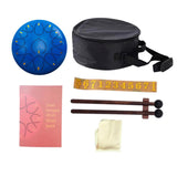 Maxbell Steel Drum Musical Instrument Hand Pan Drum for New Year's Gift Concert Yoga dark blue