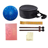 Maxbell Steel Drum Musical Instrument Hand Pan Drum for New Year's Gift Concert Yoga dark blue