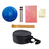 Maxbell Steel Drum Musical Instrument Hand Pan Drum for New Year's Gift Concert Yoga dark blue