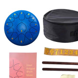 Maxbell Steel Drum Musical Instrument Hand Pan Drum for New Year's Gift Concert Yoga dark blue