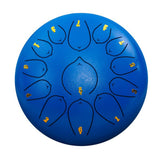 Maxbell Steel Drum Musical Instrument Hand Pan Drum for New Year's Gift Concert Yoga dark blue