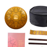 Maxbell Steel Drum Musical Instrument Hand Pan Drum for New Year's Gift Concert Yoga Copper