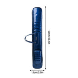 Maxbell Flute Carry Bag PU Leather Thickened with Pocket Portable Flute Carrying Bag blue