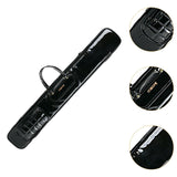 Maxbell Flute Carry Bag PU Leather Thickened with Pocket Portable Flute Carrying Bag black