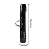 Maxbell Flute Carry Bag PU Leather Thickened with Pocket Portable Flute Carrying Bag black