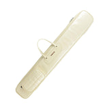 Maxbell Flute Carry Bag PU Leather Thickened with Pocket Portable Flute Carrying Bag beige