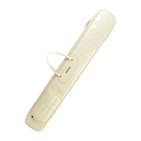 Maxbell Flute Carry Bag PU Leather Thickened with Pocket Portable Flute Carrying Bag beige