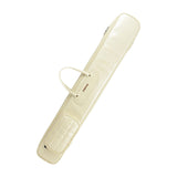 Maxbell Flute Carry Bag PU Leather Thickened with Pocket Portable Flute Carrying Bag beige