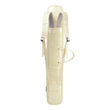 Maxbell Flute Carry Bag PU Leather Thickened with Pocket Portable Flute Carrying Bag beige
