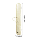 Maxbell Flute Carry Bag PU Leather Thickened with Pocket Portable Flute Carrying Bag beige