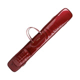 Maxbell Flute Carry Bag PU Leather Thickened with Pocket Portable Flute Carrying Bag red