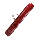 Maxbell Flute Carry Bag PU Leather Thickened with Pocket Portable Flute Carrying Bag red