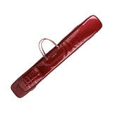 Maxbell Flute Carry Bag PU Leather Thickened with Pocket Portable Flute Carrying Bag red