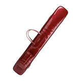 Maxbell Flute Carry Bag PU Leather Thickened with Pocket Portable Flute Carrying Bag red