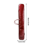 Maxbell Flute Carry Bag PU Leather Thickened with Pocket Portable Flute Carrying Bag red