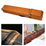 Maxbell Guqin Backpack Portable Musical Instrument Bag Guqin Carrying Case for Gifts Yellow brown velvet