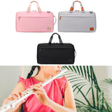 Maxbell Flute Carrying Pouch Handbag Adjustable Strap Flute Carry Gig Bag for Travel Pink