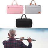 Maxbell Flute Carrying Pouch Handbag Adjustable Strap Flute Carry Gig Bag for Travel Pink