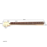 Maxbell Electric Guitar Neck Sturdy Easy to Install Professional for Guitar Fittings