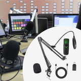 Maxbell USB Condenser Noise Reduction Microphone Set Arm for Podcasting PC Stream