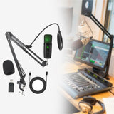 Maxbell USB Condenser Noise Reduction Microphone Set Arm for Podcasting PC Stream