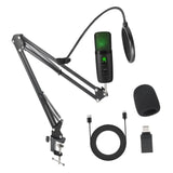 Maxbell USB Condenser Noise Reduction Microphone Set Arm for Podcasting PC Stream