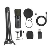 Maxbell USB Condenser Noise Reduction Microphone Set Arm for Podcasting PC Stream