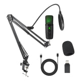 Maxbell USB Condenser Noise Reduction Microphone Set Arm for Podcasting PC Stream