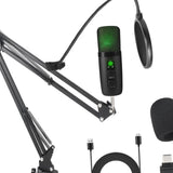Maxbell USB Condenser Noise Reduction Microphone Set Arm for Podcasting PC Stream