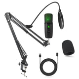 Maxbell USB Condenser Noise Reduction Microphone Set Arm for Podcasting PC Stream