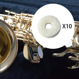 Maxbell 10Pcs Felt Washers Sturdy Musical Parts Accessories Brass Musical Instrument euphonium